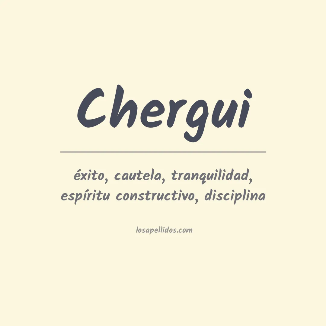 Apellido Chergui