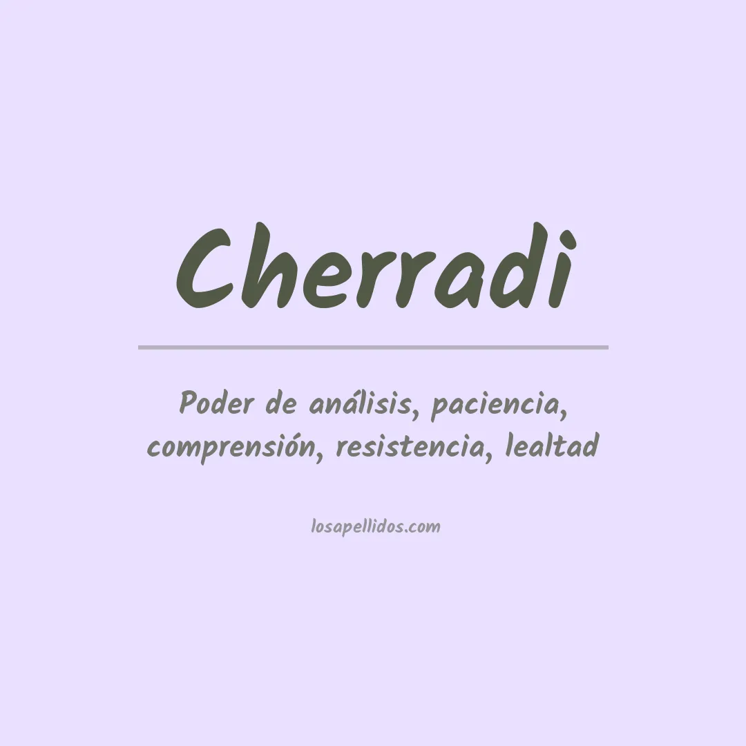 Apellido Cherradi