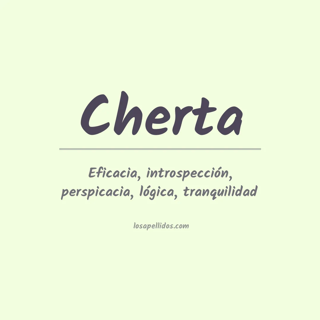 Apellido Cherta