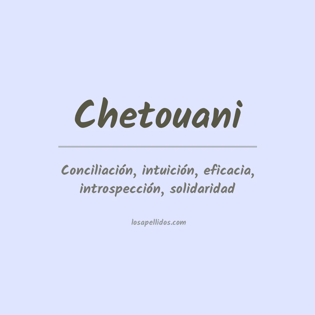Apellido Chetouani