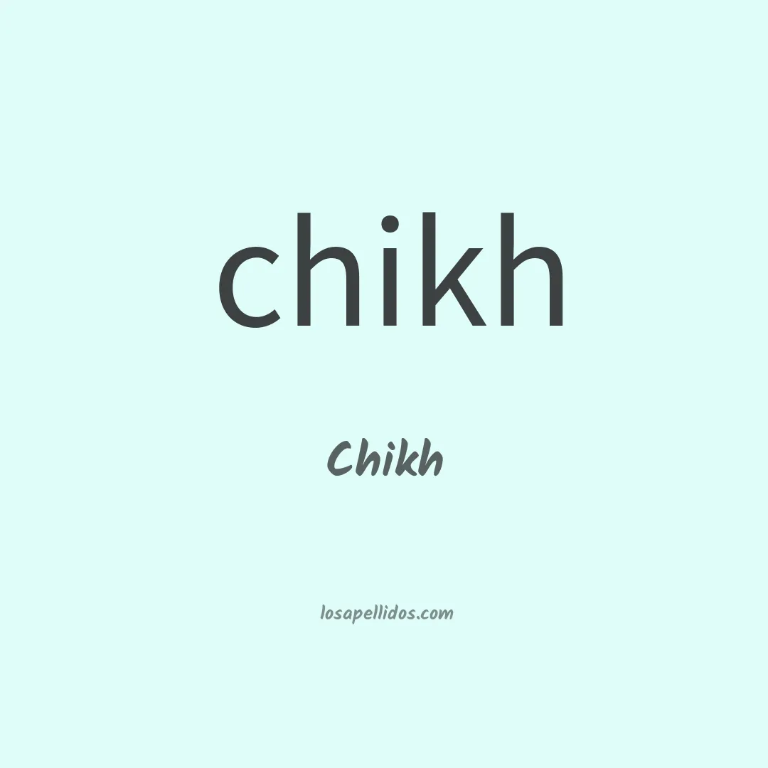 Chikh en chino
