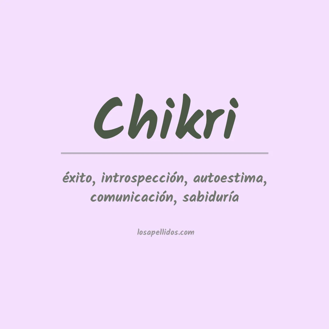 Apellido Chikri