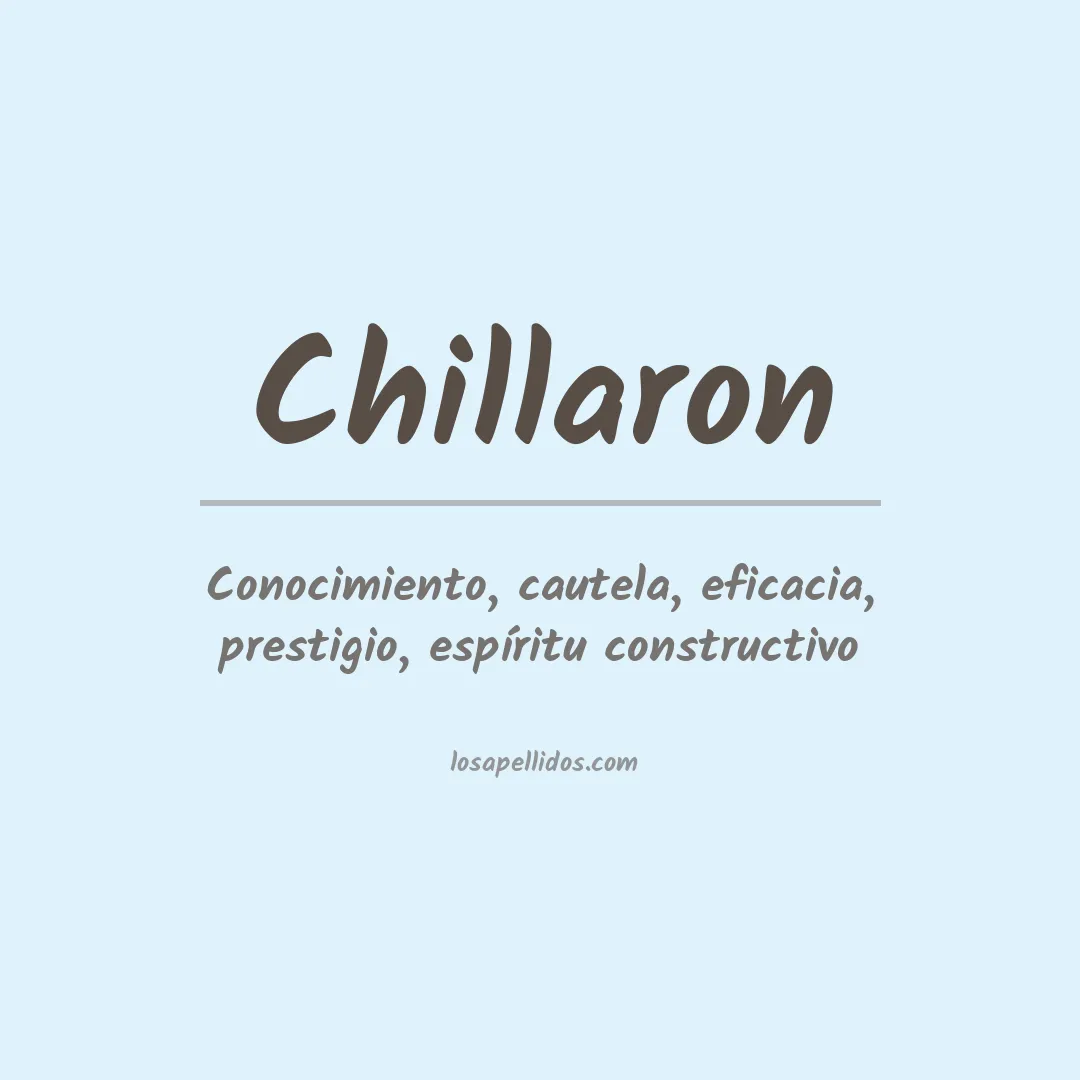 Apellido Chillaron