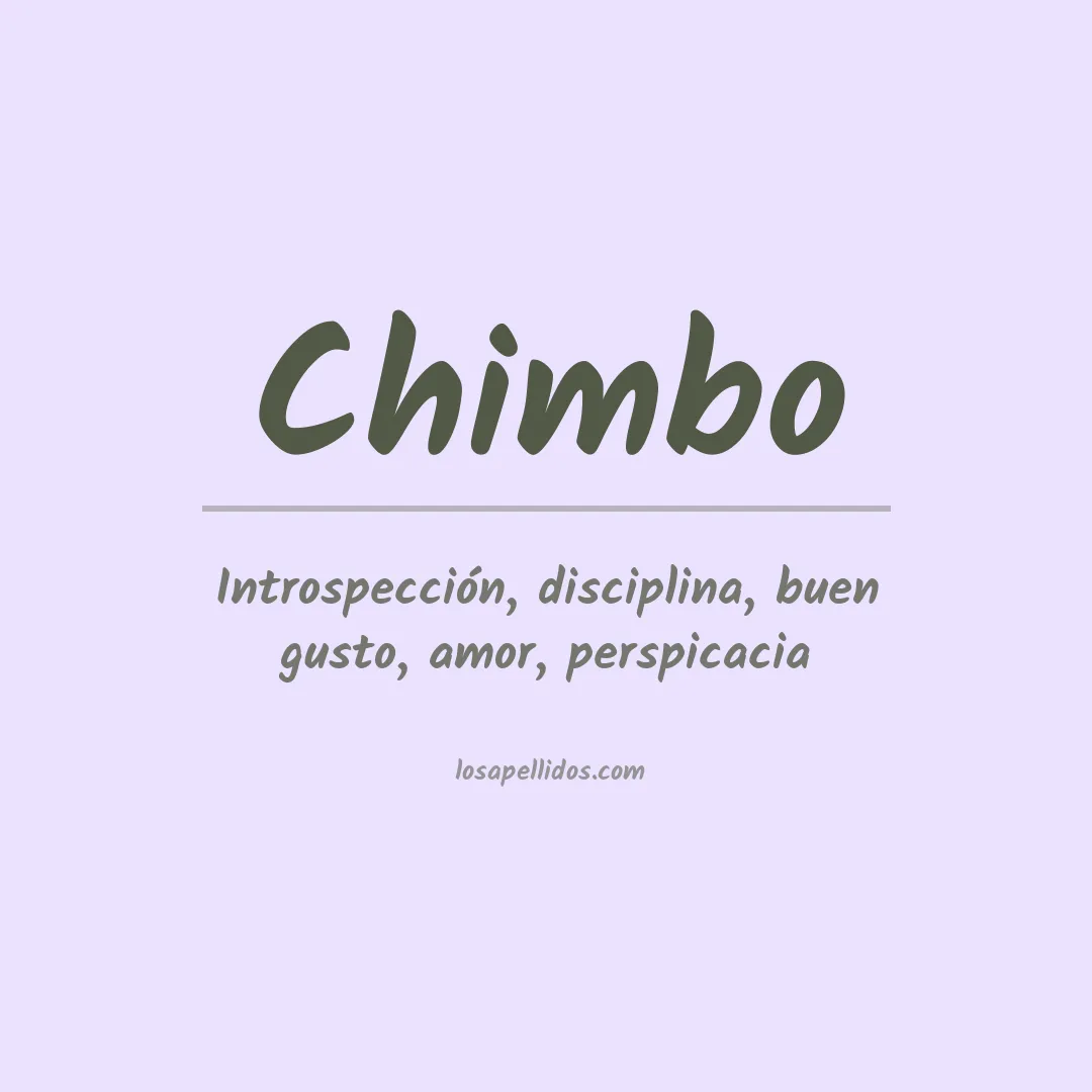 Apellido Chimbo