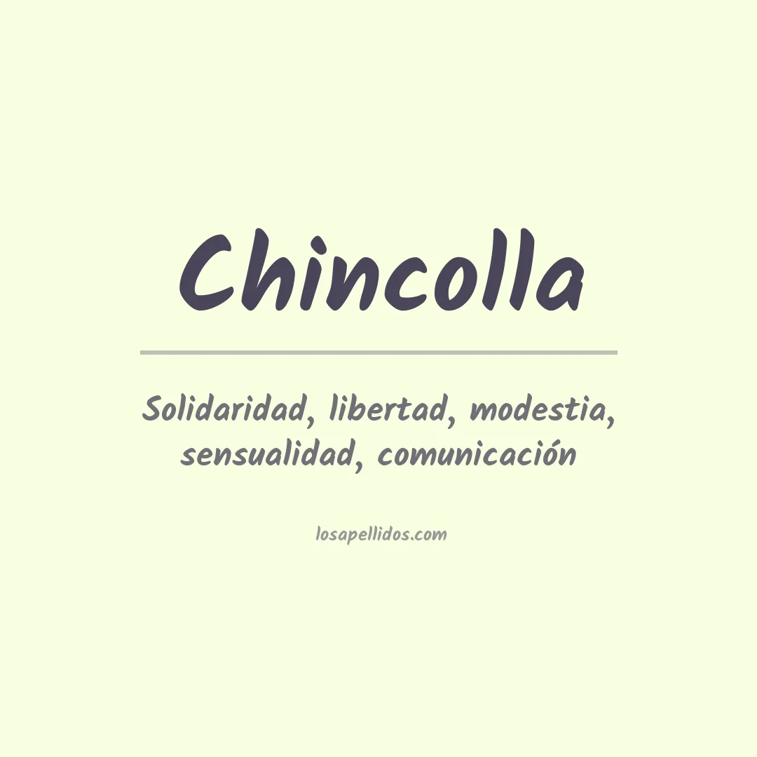 Significado del Apellido Chincolla