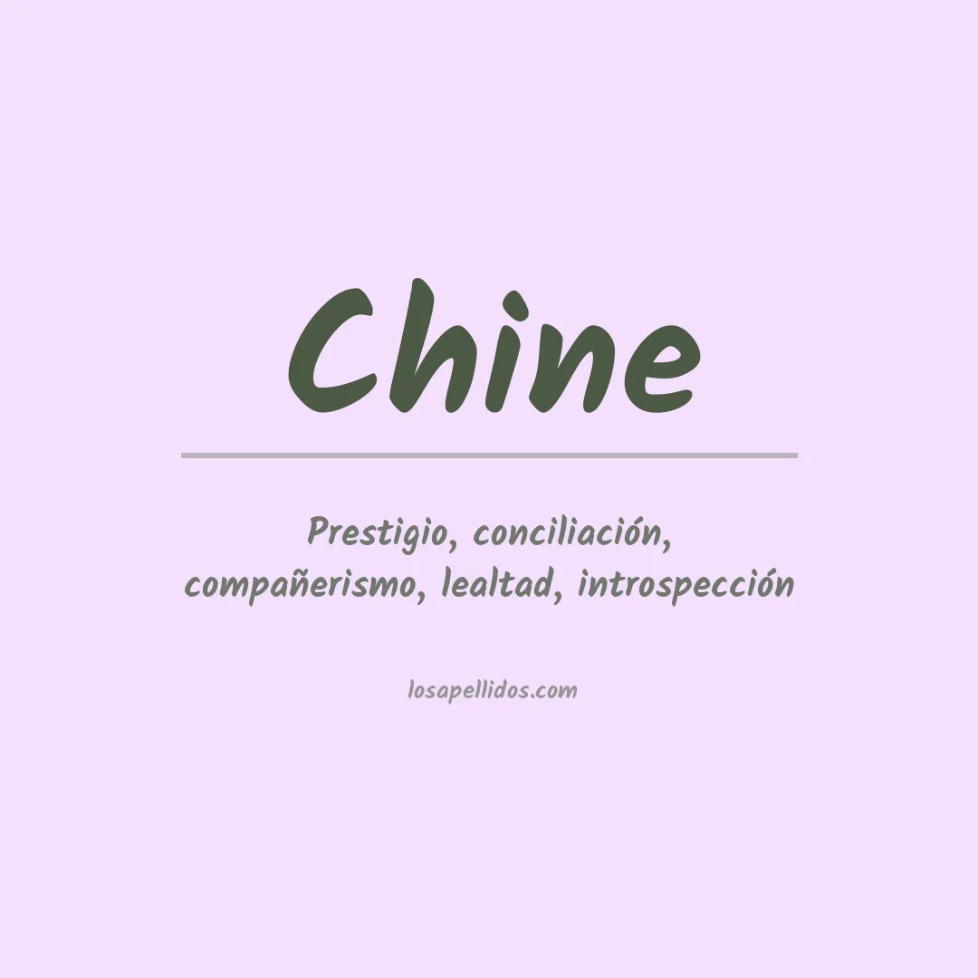 Apellido Chine