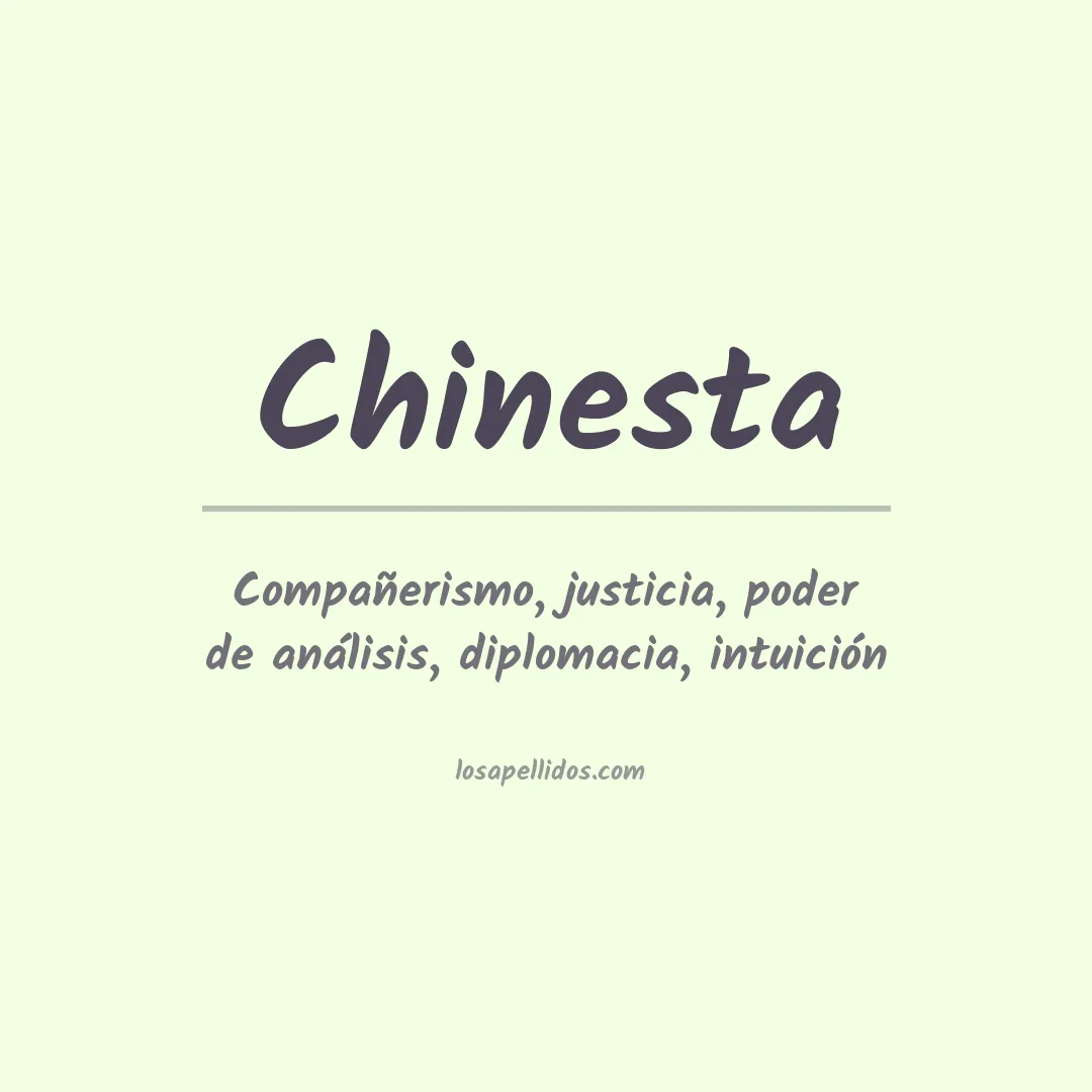 Significado del Apellido Chinesta
