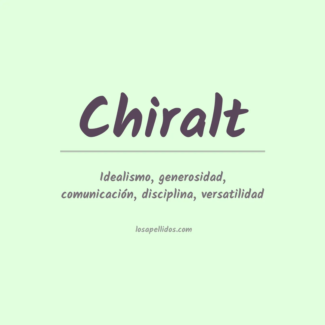 Significado del Apellido Chiralt
