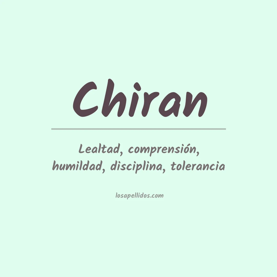 Apellido Chiran