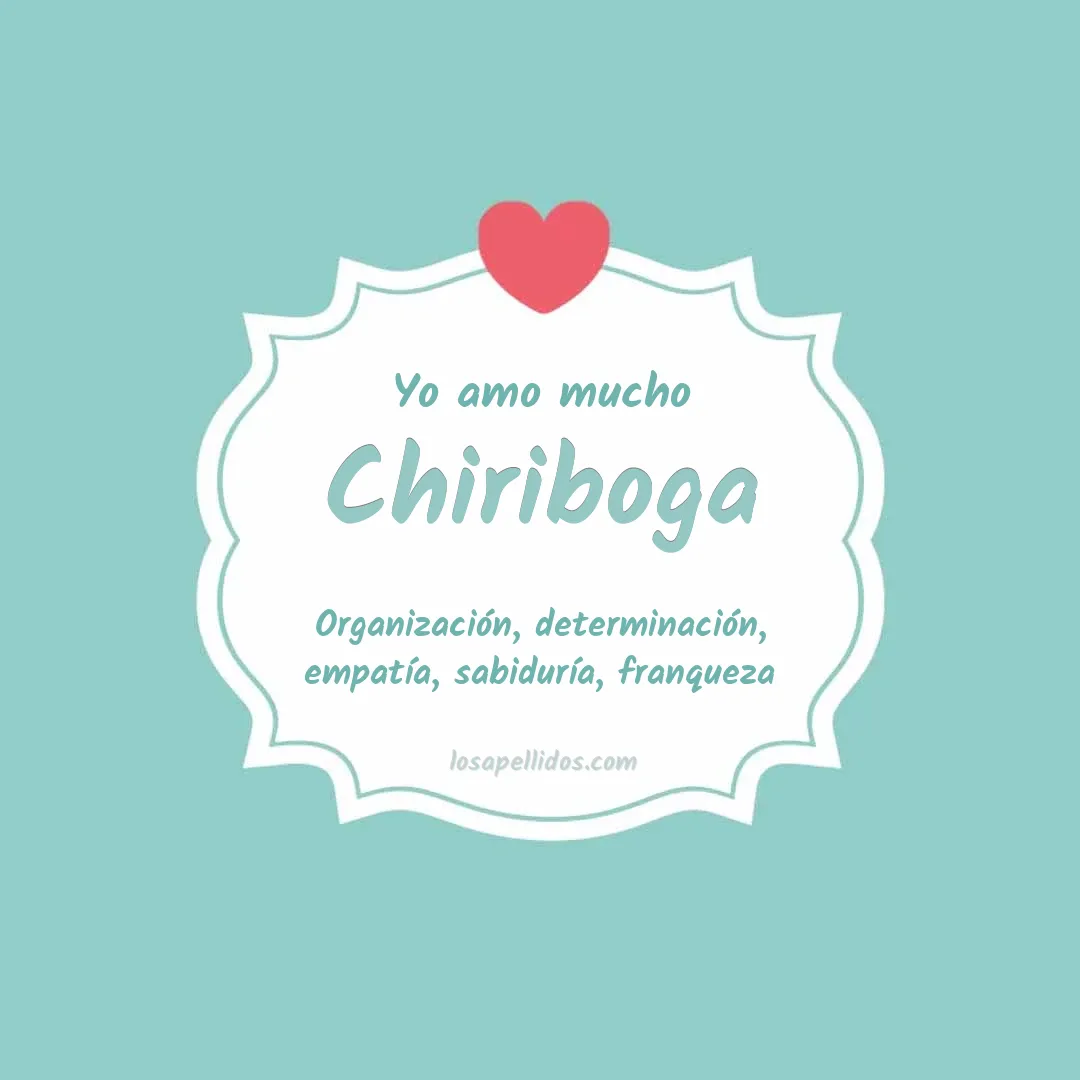 Yo amo mucho Chiriboga