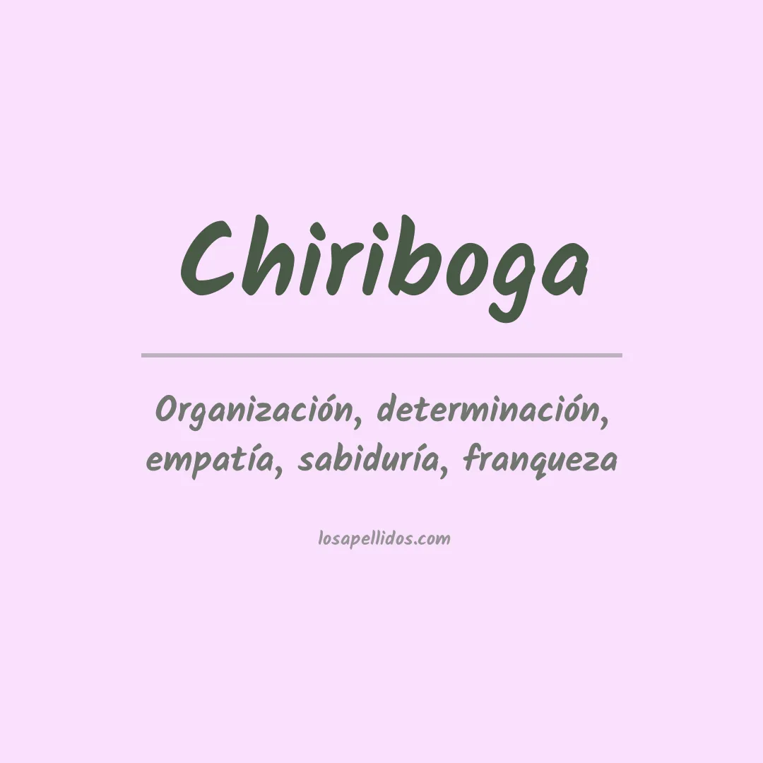 Apellido Chiriboga