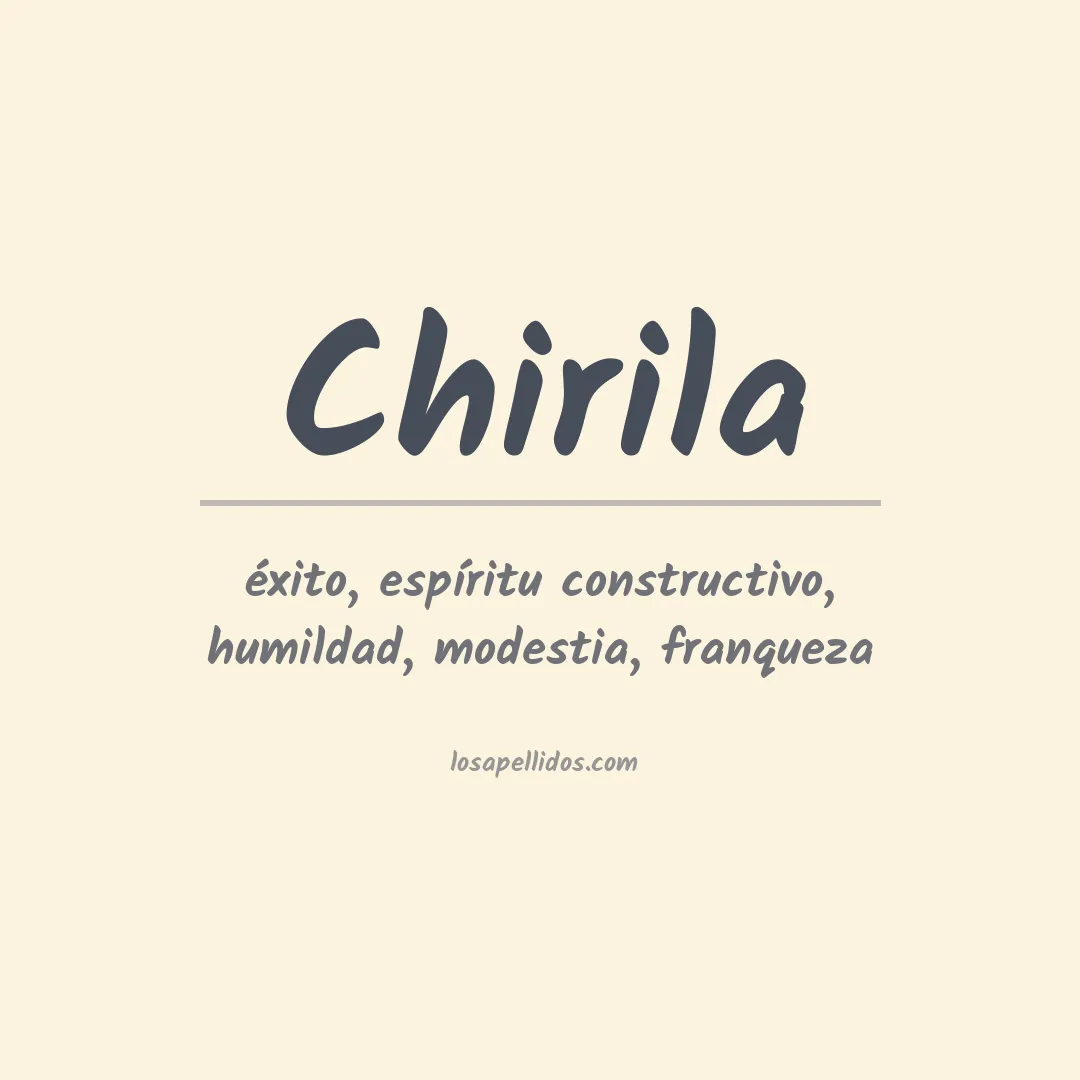Apellido Chirila