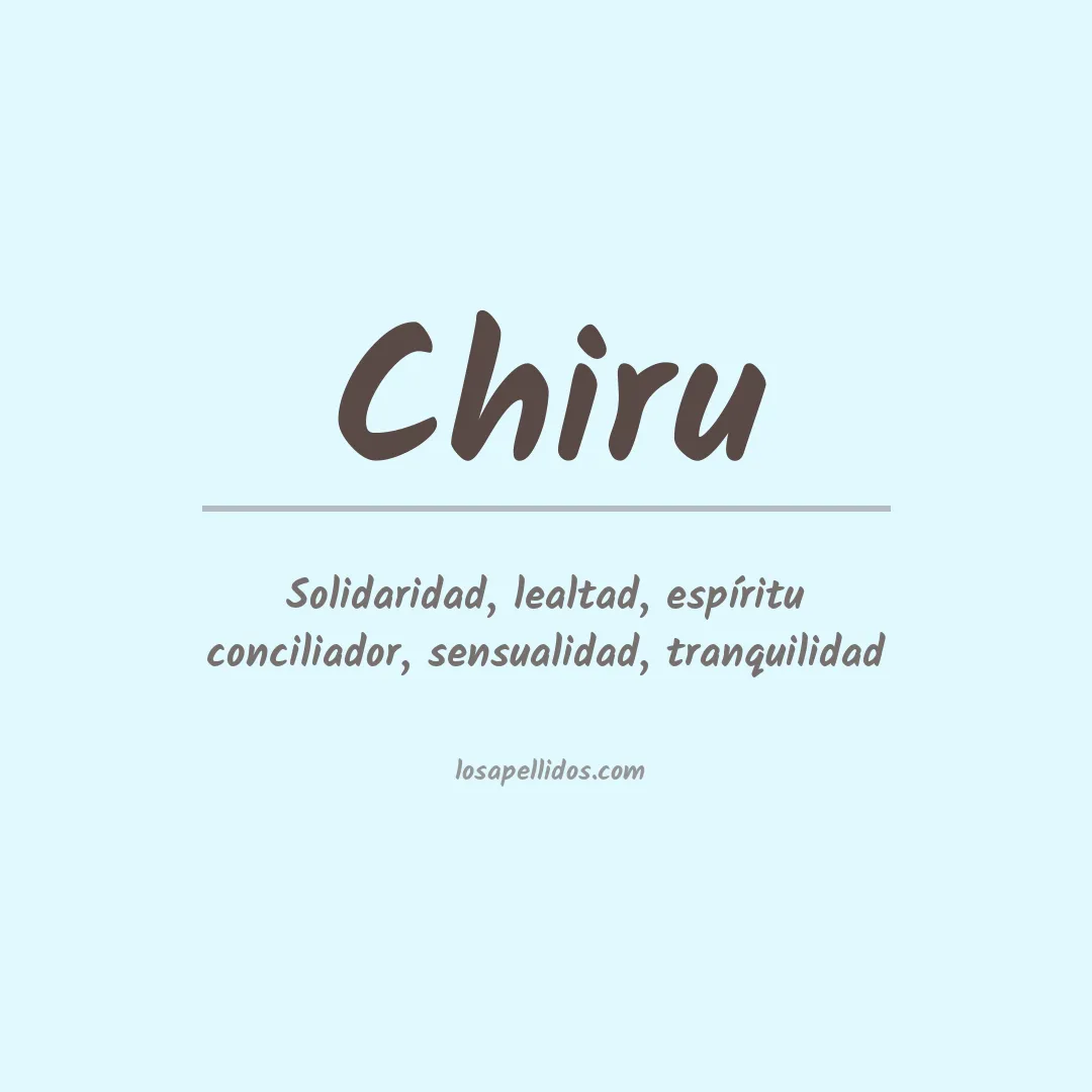 Apellido Chiru