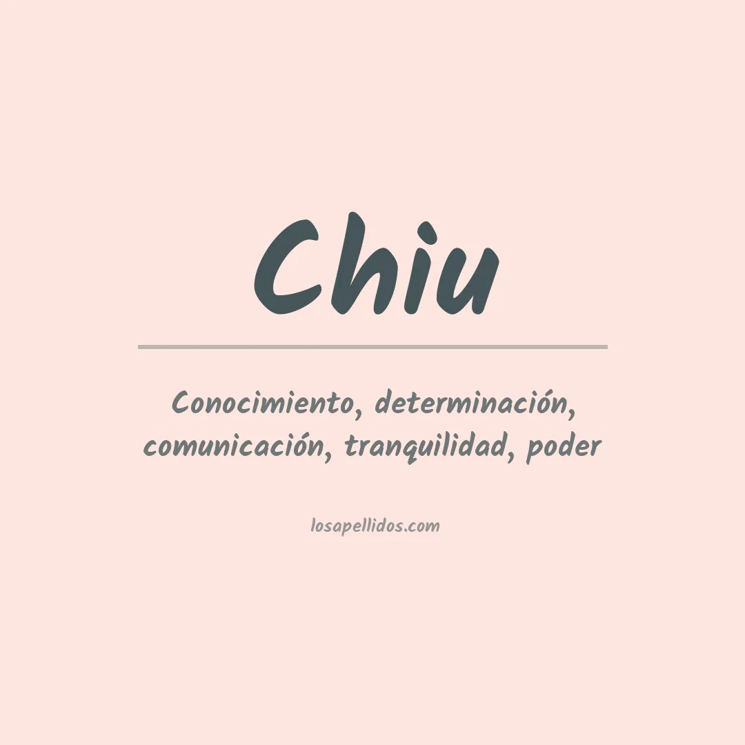 Apellido Chiu
