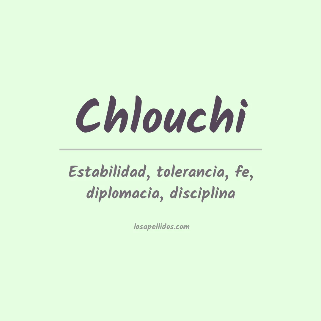 Apellido Chlouchi