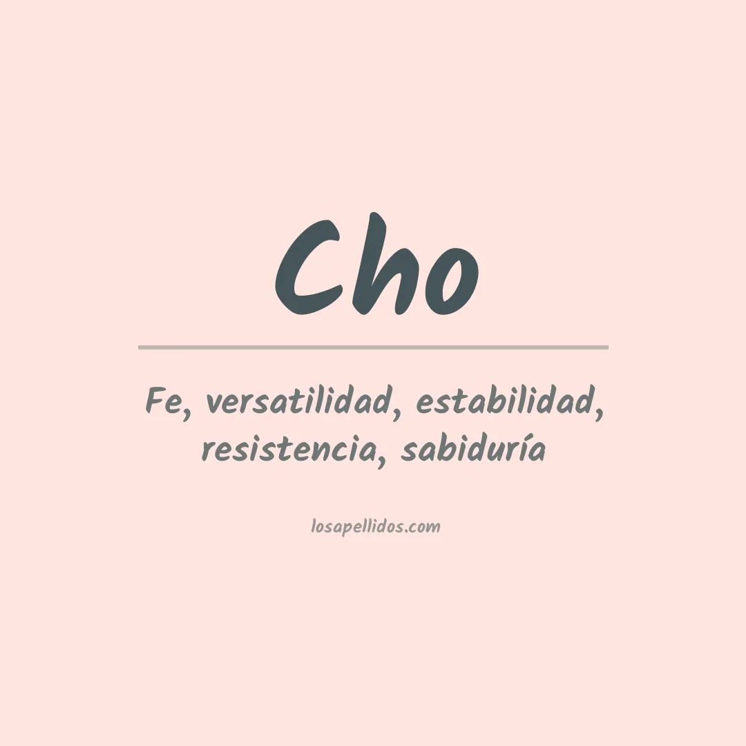 Apellido Cho