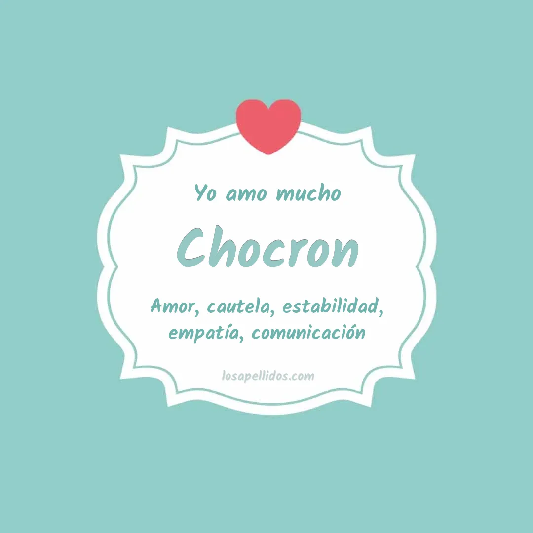 Yo amo mucho Chocron