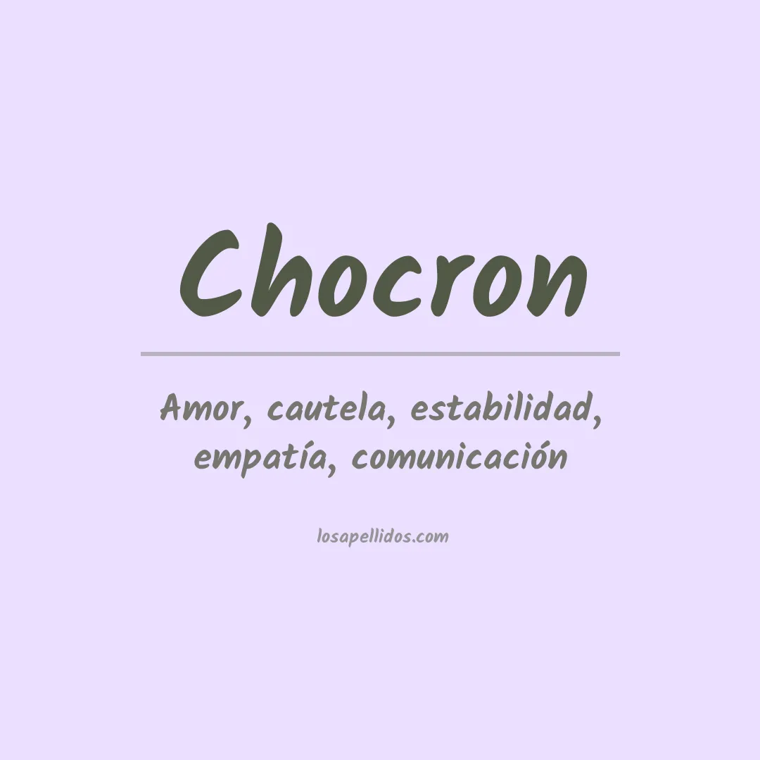 Apellido Chocron