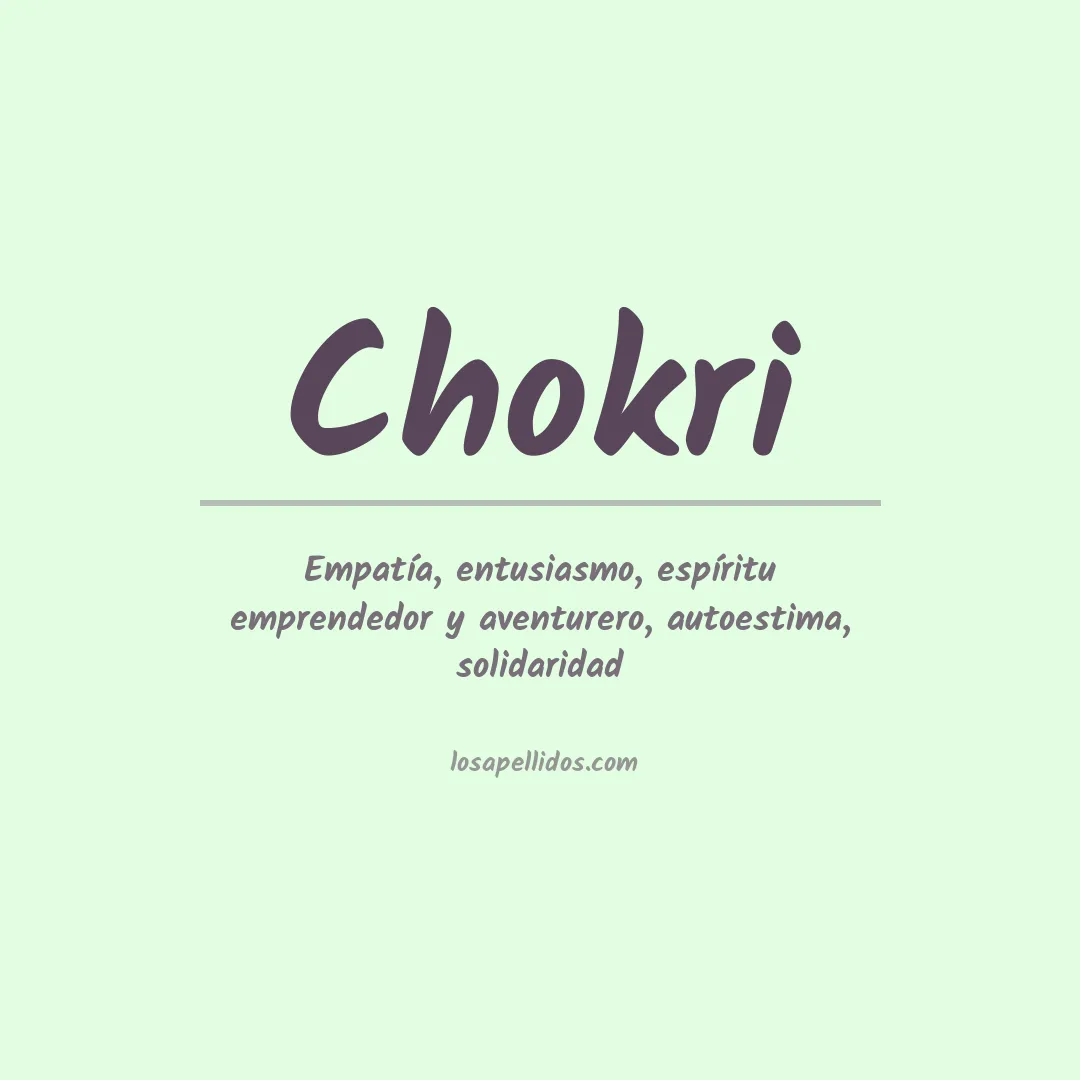 Apellido Chokri