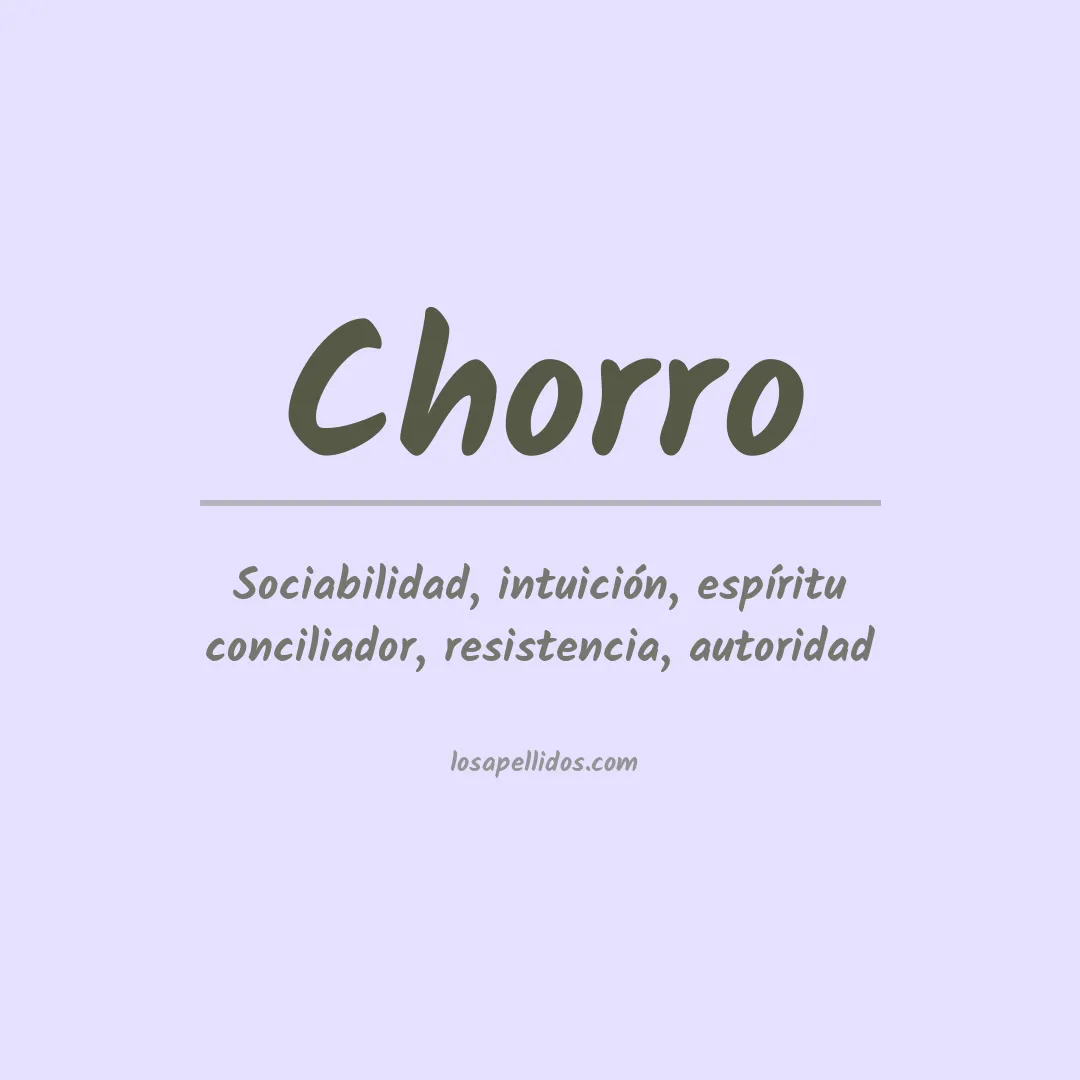 Apellido Chorro