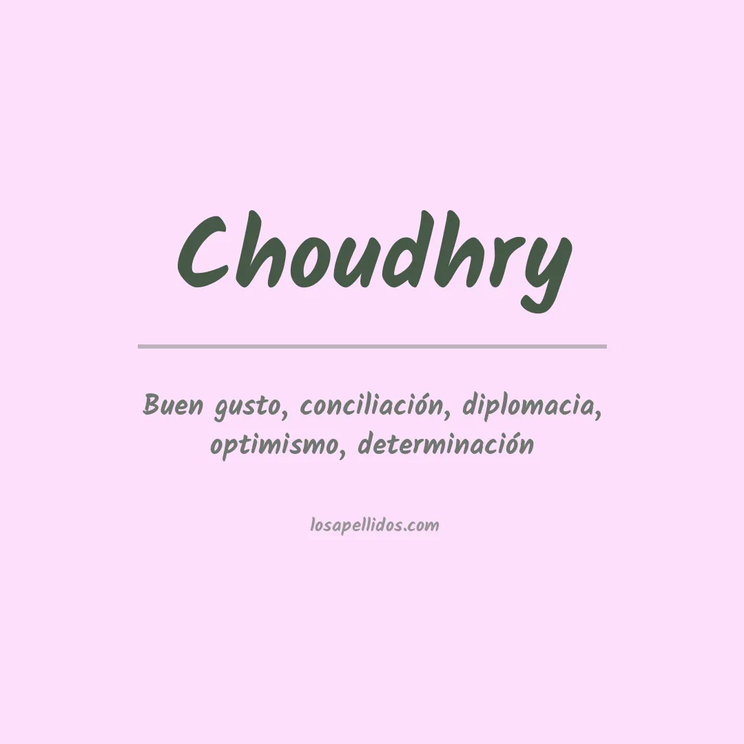 Apellido Choudhry