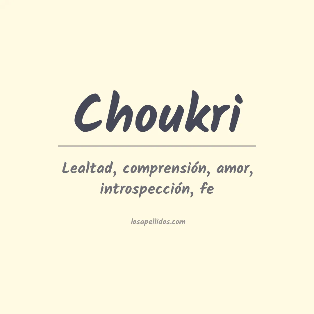 Apellido Choukri