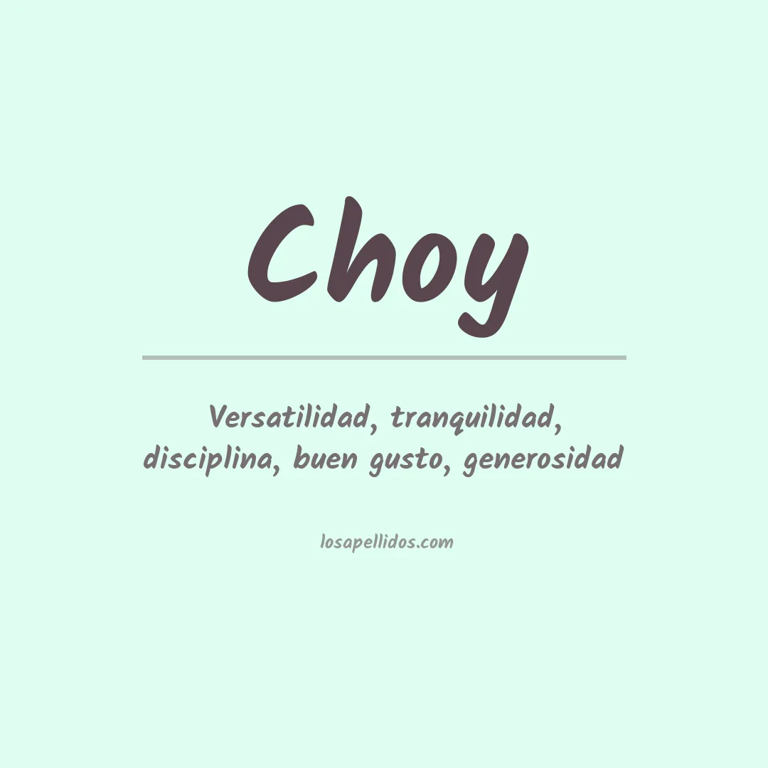 Apellido Choy