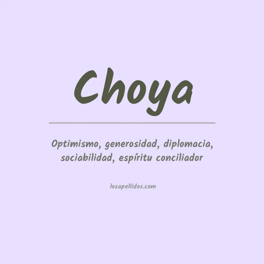 Apellido Choya