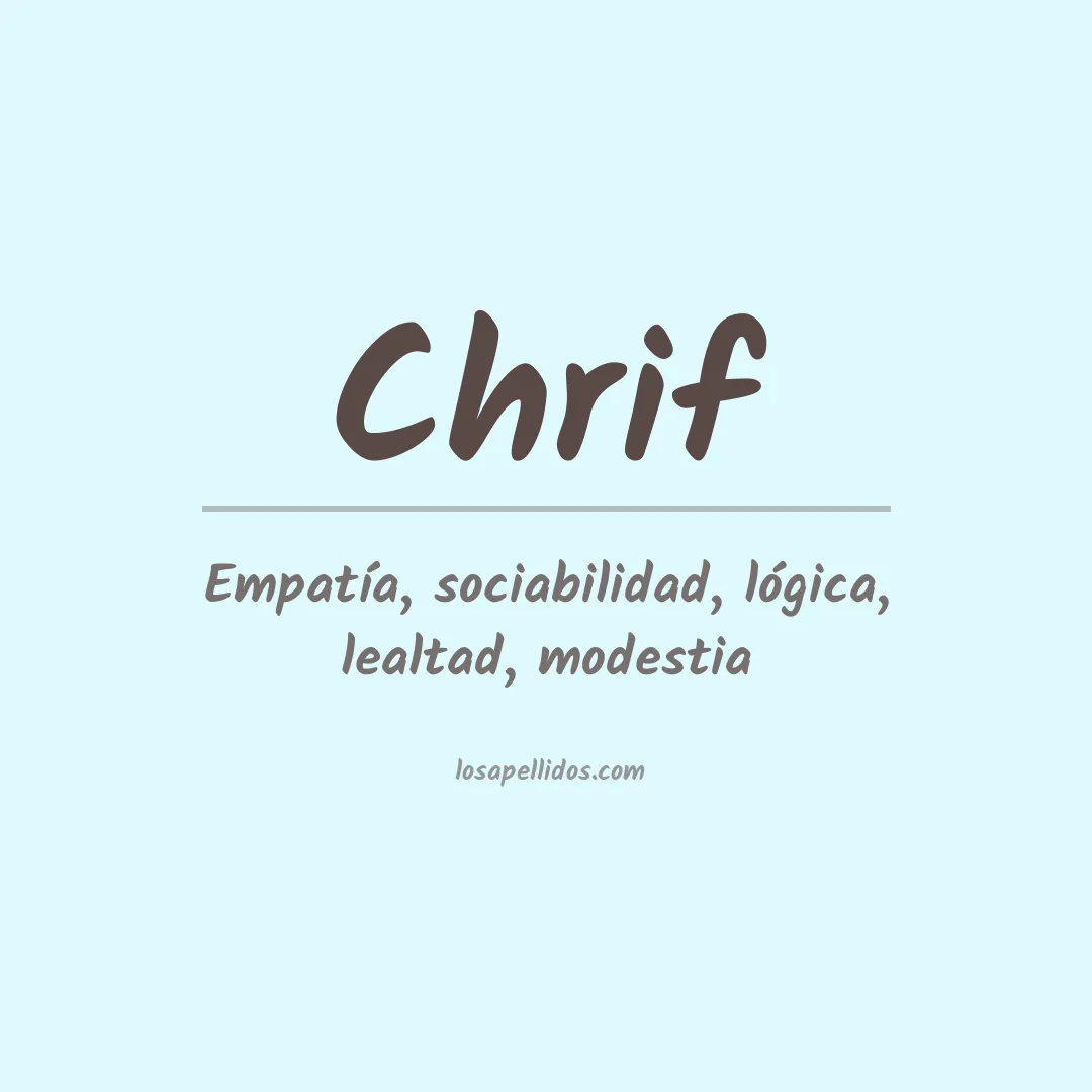 Apellido Chrif