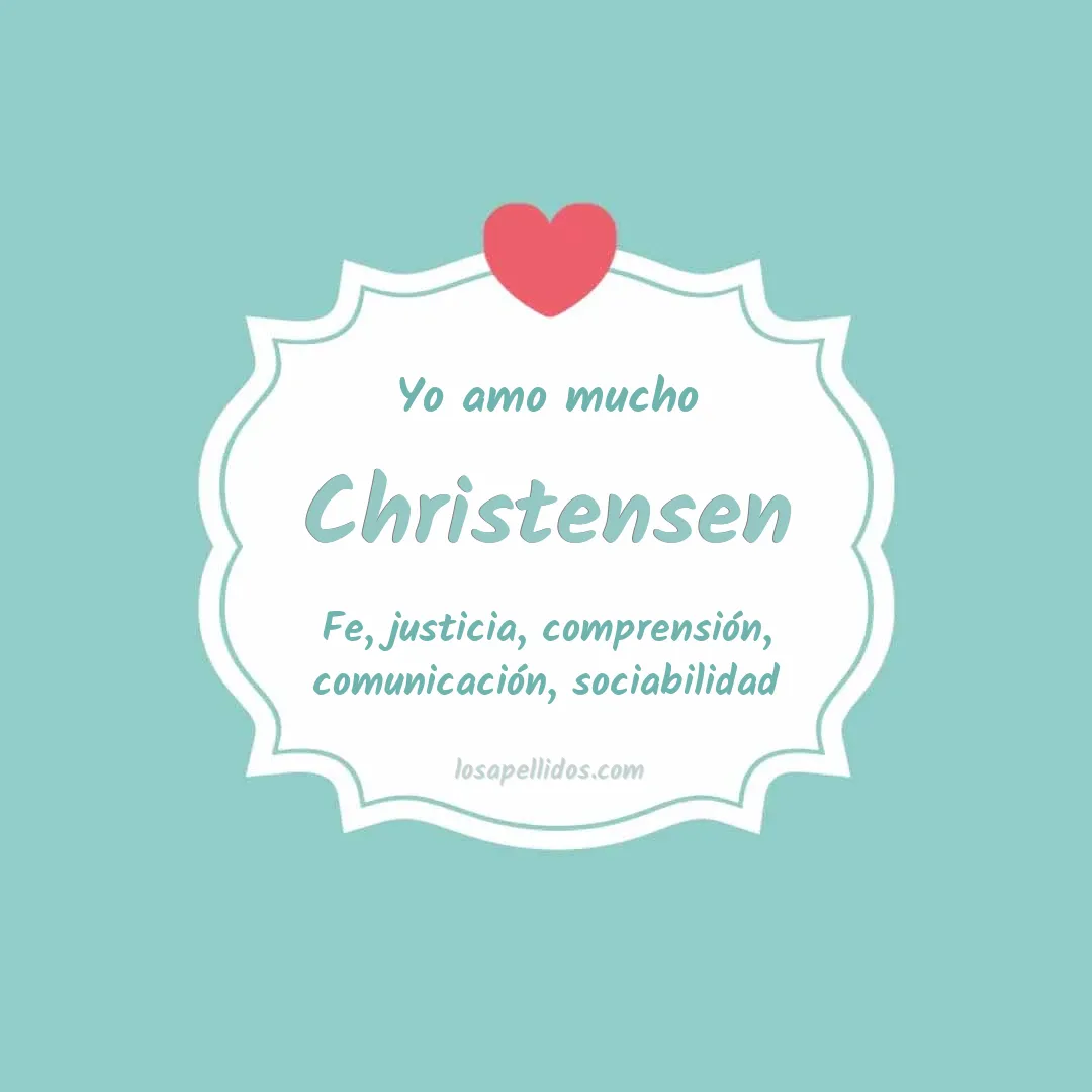 Yo amo mucho Christensen