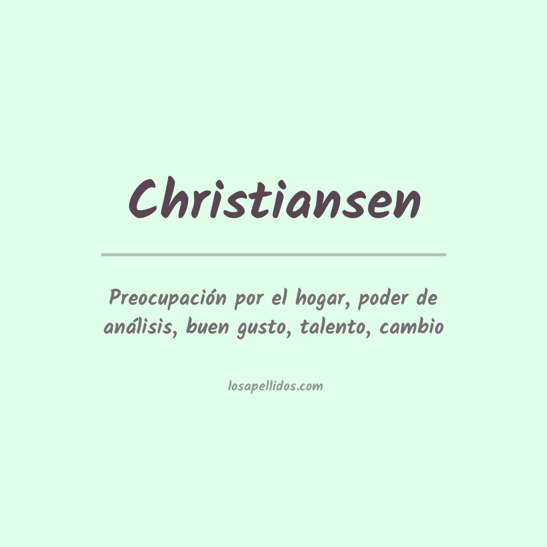Apellido Christiansen