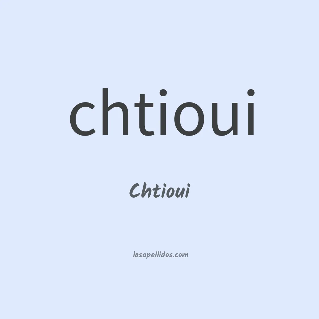 Chtioui en chino