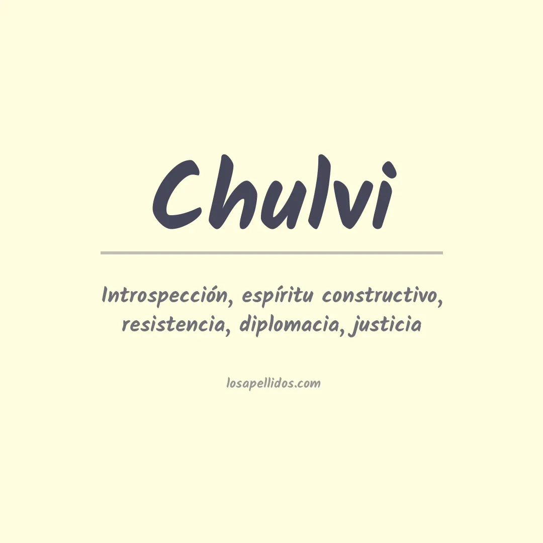 Significado del Apellido Chulvi