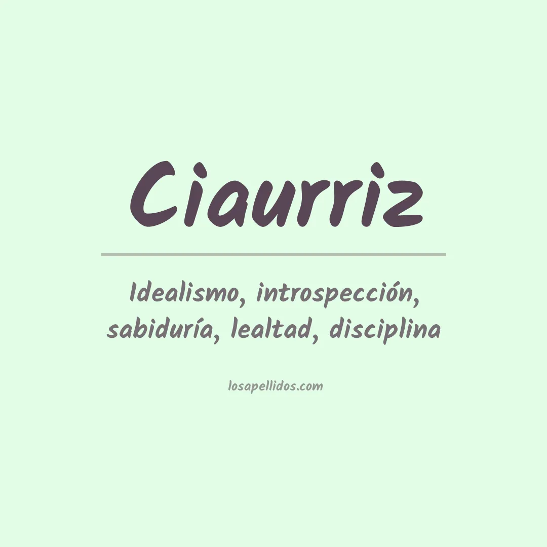 Apellido Ciaurriz