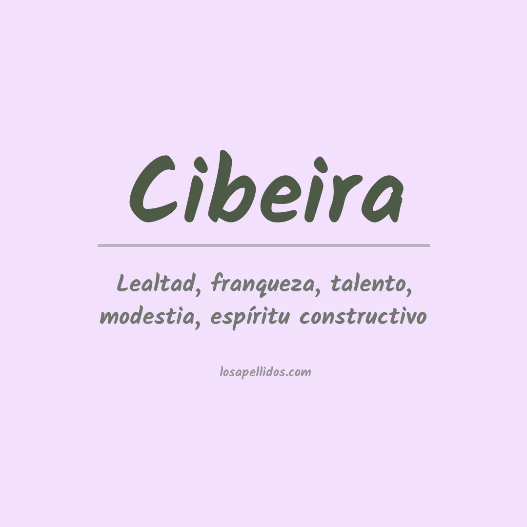 Apellido Cibeira