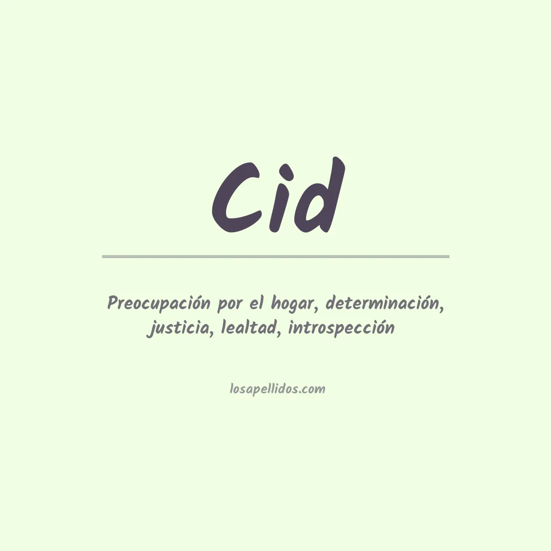 Apellido Cid