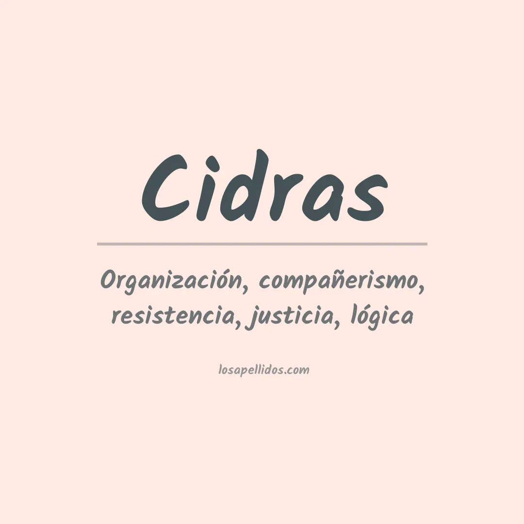 Apellido Cidras