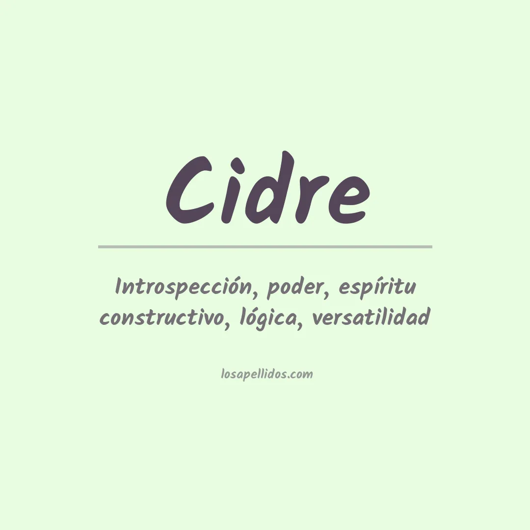 Apellido Cidre