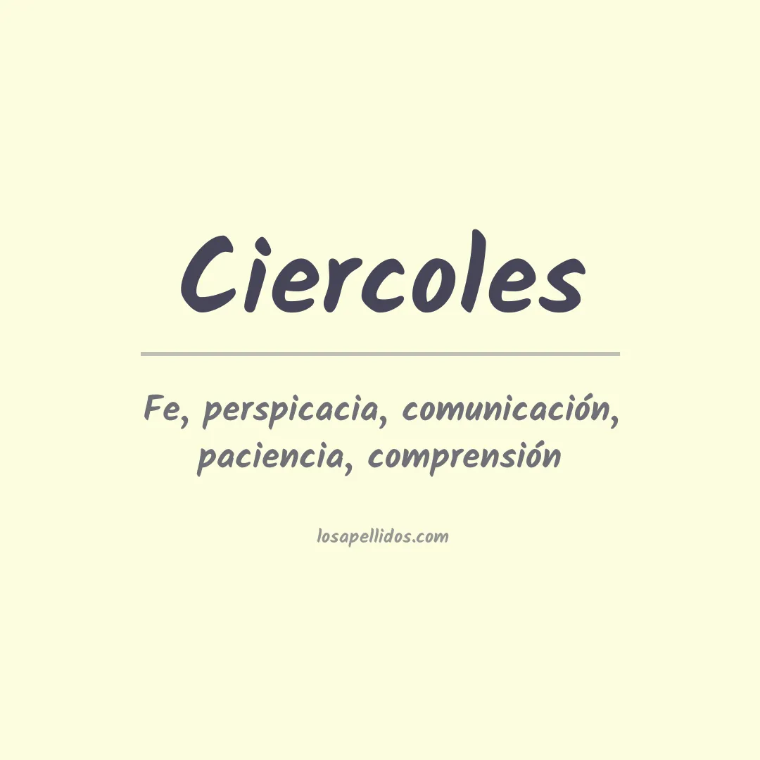 Apellido Ciercoles