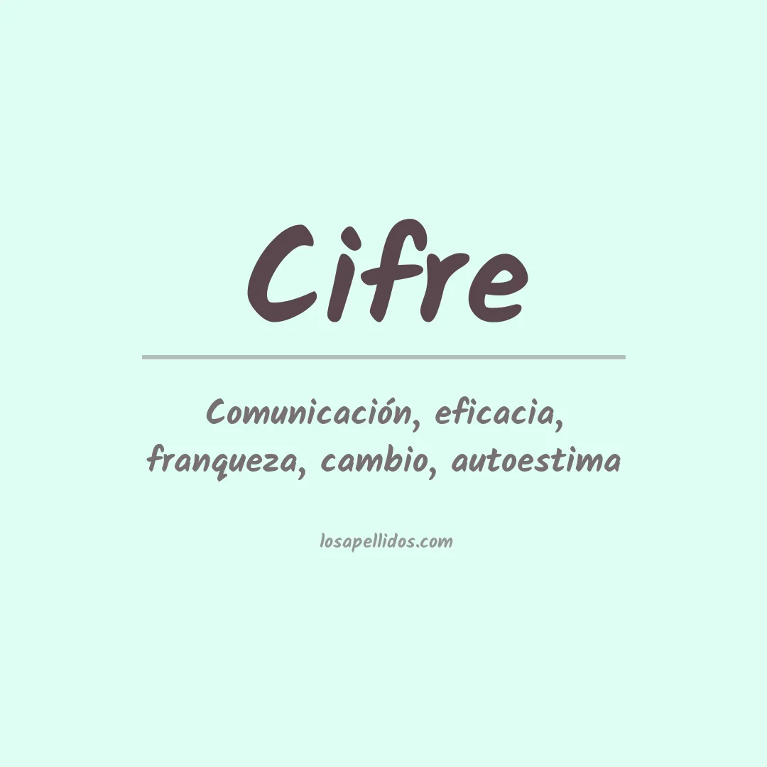 Apellido Cifre