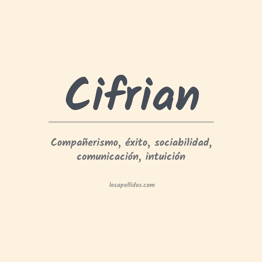 Apellido Cifrian