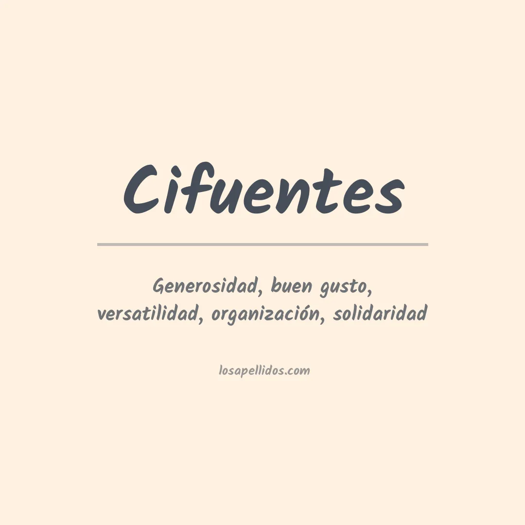 Apellido Cifuentes