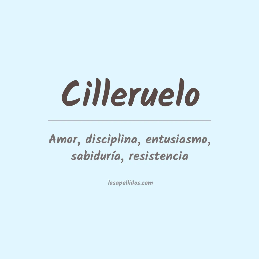 Significado del Apellido Cilleruelo