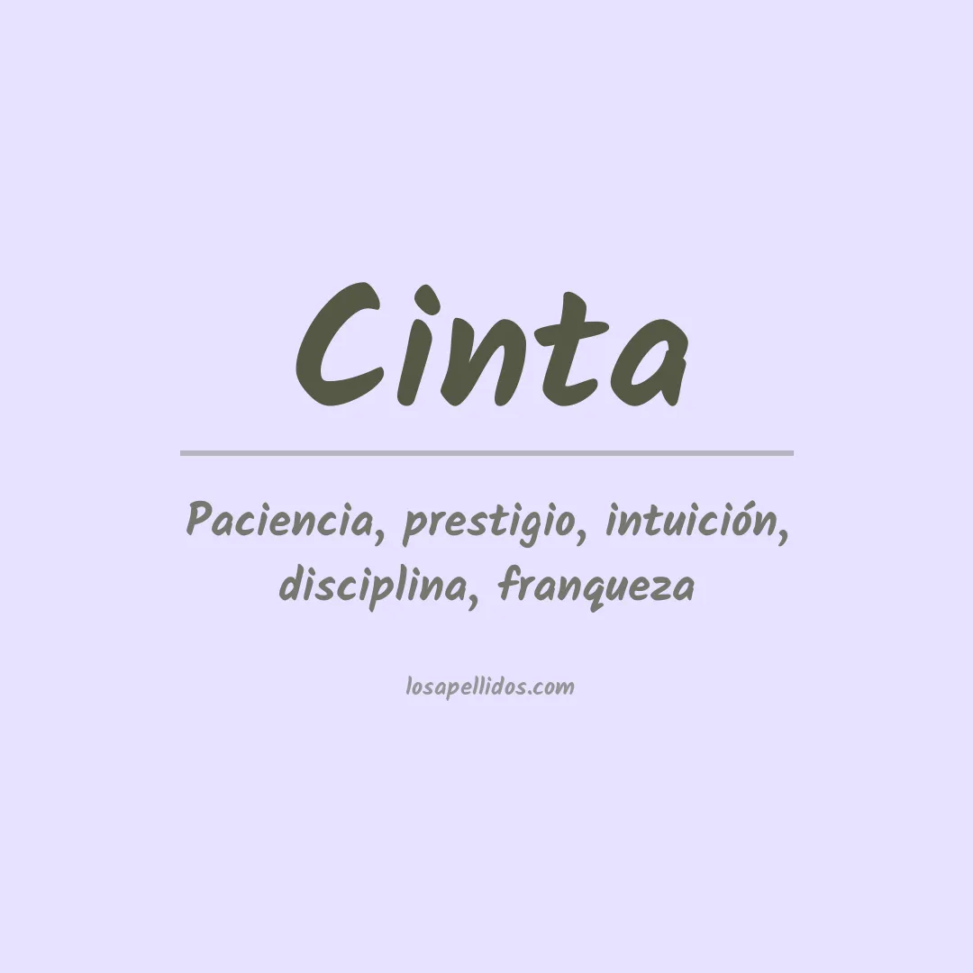 Apellido Cinta