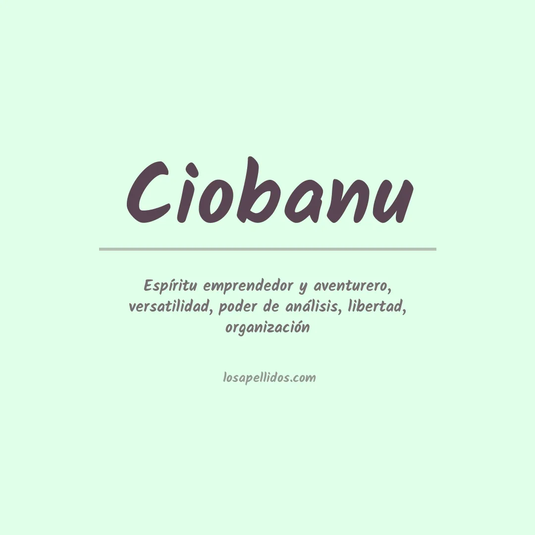 Apellido Ciobanu