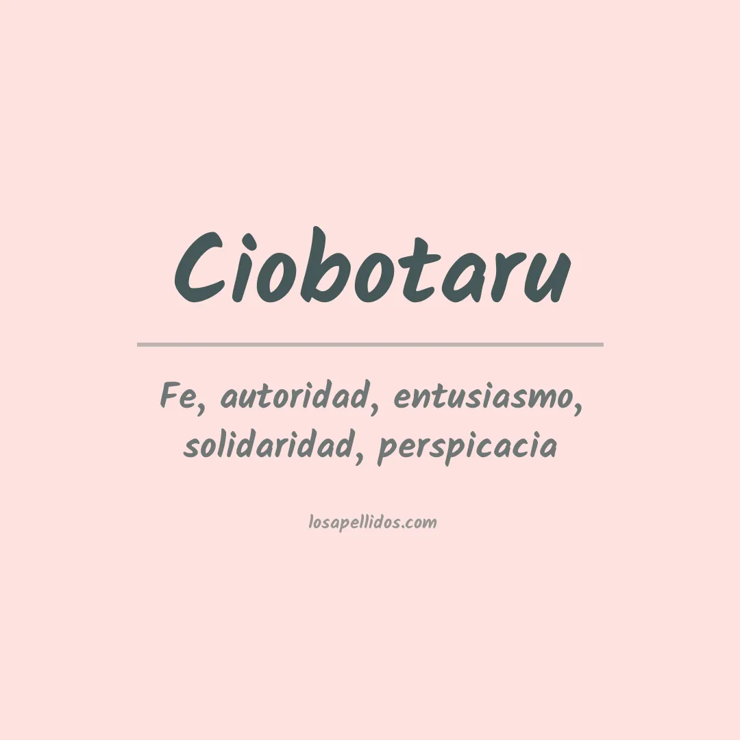 Apellido Ciobotaru