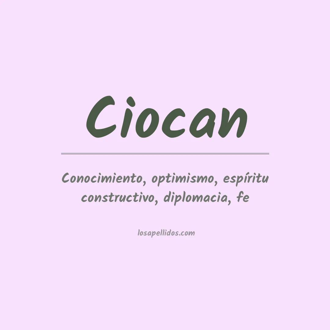Apellido Ciocan