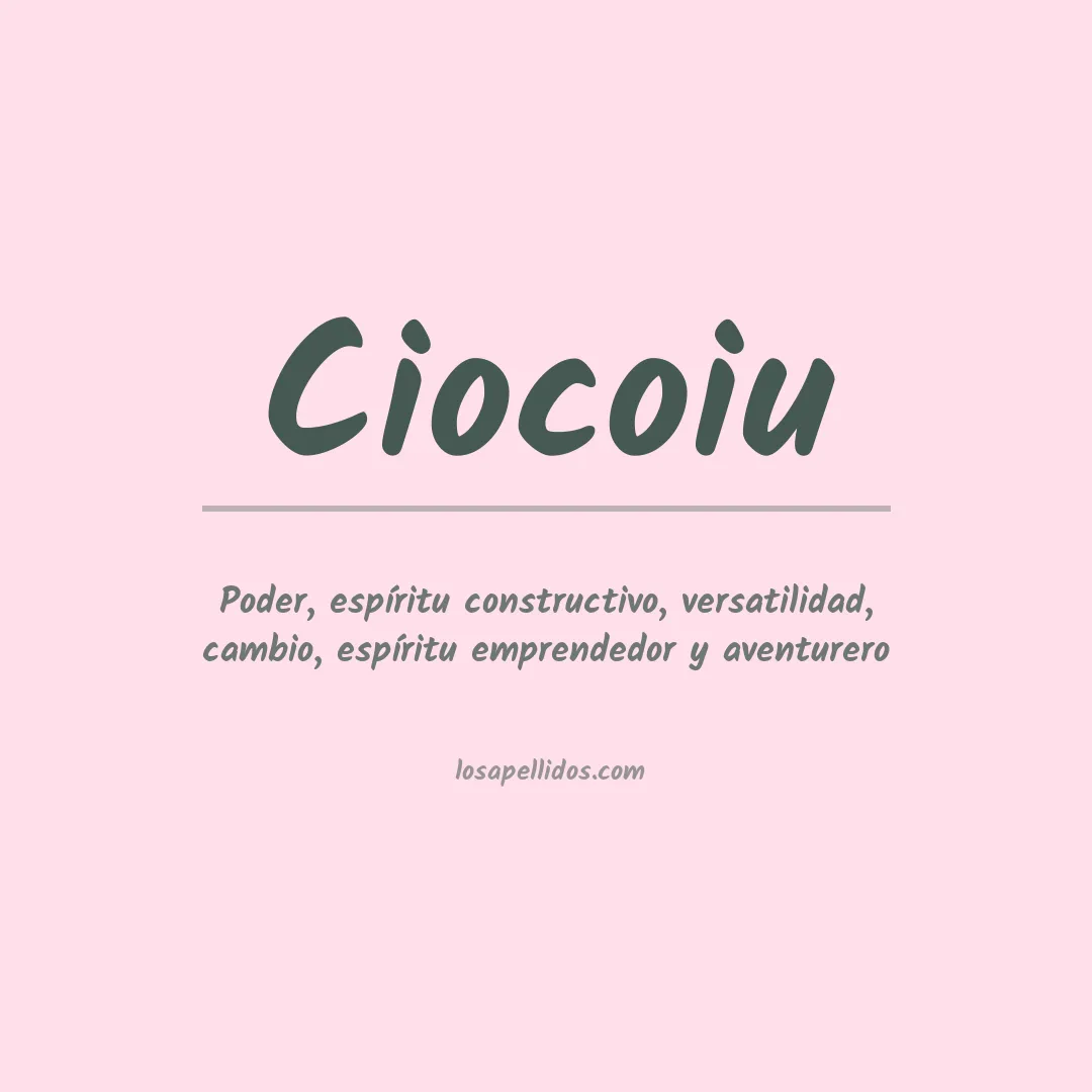 Apellido Ciocoiu