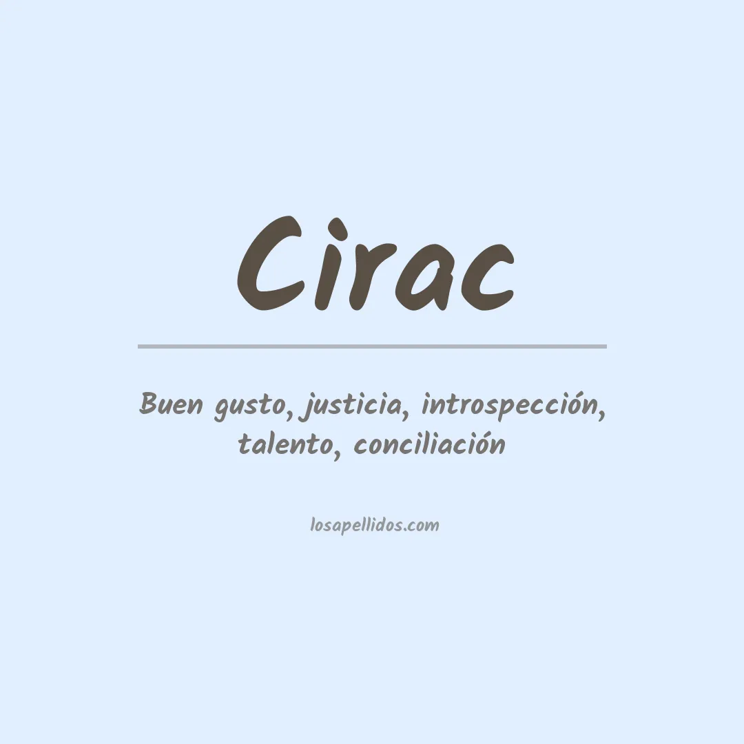 Apellido Cirac