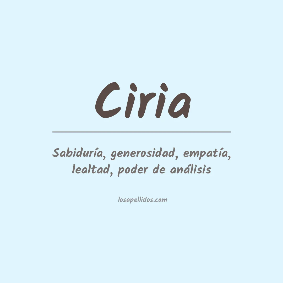 Apellido Ciria